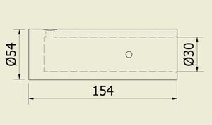 CAMISA PARA SIFÃO 30 MM PRIMEIRA RETÍFICA DO SIFÃO (30 X 54 X 154 MM) - Imagem 2