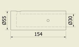 CAMISA PARA SIFÃO 30 MM SEGUNDA RETÍFICA DO SIFÃO (30 X 55 X 154 MM) - Imagem 2
