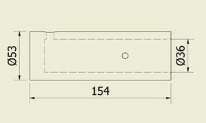 CAMISA PARA SIFÃO 36 MM STANDARD (36 X 53 X 154 MM) - Imagem 2