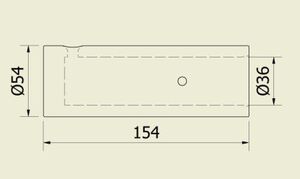 CAMISA PARA SIFÃO 36 MM PRIMEIRA RETÍFICA DO SIFÃO (36 X 54 X 154 MM) - Imagem 2