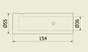CAMISA PARA SIFÃO 36 MM SEGUNDA RETÍFICA DO SIFÃO (36 X 55 X 154 MM) - Imagem 2