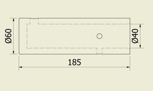 CAMISA PARA SIFÃO 40 MM STANDARD (40 X 60 X 185 MM) - Imagem 2
