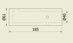 CAMISA PARA SIFÃO 40 MM PRIMEIRA RETÍFICA DO SIFÃO (40 X 61 X 185 MM) - Imagem 2