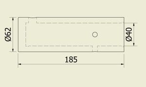 CAMISA PARA SIFÃO 40 MM SEGUNDA RETÍFICA DO SIFÃO (40 X 62 X 185 MM) - Imagem 2