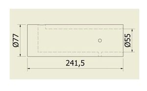 CAMISA PARA SIFÃO 55 MM PRIMEIRA RETÍFICA DO SIFÃO (55 X 77 X 241,5 MM) - Imagem 2