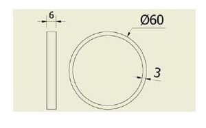 ANEL PARA PISTÃO 60 MM (60 X 6 X 3 MM) - Imagem 2