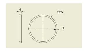 ANEL PARA PISTÃO 65 MM (65 X 6 X 3 MM) - Imagem 2