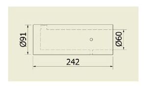 CAMISA PARA SIFÃO 60 MM PRIMEIRA RETÍFICA DO SIFÃO (60 X 91 X 242 MM) - Imagem 2