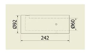 CAMISA PARA SIFÃO 60 MM SEGUNDA RETÍFICA DO SIFÃO (60 X 92 X 242 MM) - Imagem 2