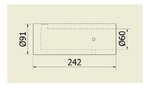 CAMISA PARA SIFÃO 60 MM PRIMEIRA RETÍFICA DO SIFÃO (60 X 91 X 242 MM) - Imagem 2