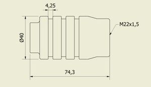 PISTÃO 40 MM (40 X 74,3 MM) - Imagem 2