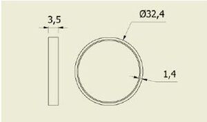 ANEL PARA PISTÃO - DIÂM. 32.4 MM - Imagem 2