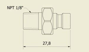 PLUGUE MACHO COM ROSCA 1/8" NPT - Imagem 2